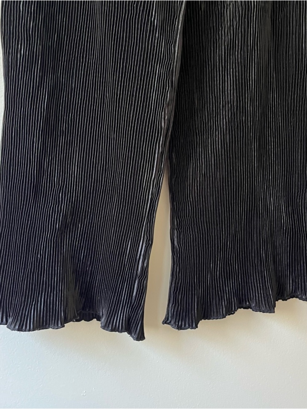 Commence Matching Set Halter Top Wide Leg Pants Pleated XS Black Low Back Chic - Picture 7 of 15